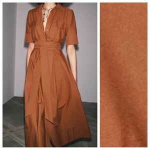 Zara Brown Midi Dress